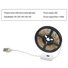 Load image into Gallery viewer, Waterproof USB Smart Motion Sensor LED Light Strip Hand Scan Night Light Strip Tape Bedroom Kitchen Home Wardrobe Decor
