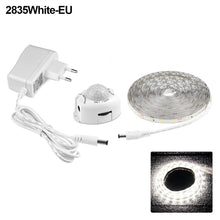 Load image into Gallery viewer, Wireless PIR Motion Sensor LED Night Light DC12V LED Adhesive Tape Strip Night Lamp Home Bedroom Kitchen Wardrobe Decor
