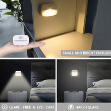 Load image into Gallery viewer, Motion Sensor Wireless Night Lamp Bedside Cabinet LED Night Lights Room Stairway Wardrobe Small Nightlights Lamp
