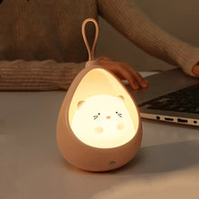 Load image into Gallery viewer, Smart Motion Sensor Night Light USB Chargeable Cute Animal LED Lamp Gifts For Children Kids Bedroom Silicone Wall Lights
