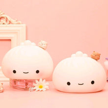 Load image into Gallery viewer, Cute Bun Tap Night Light Silicone Atmosphere Lamp Children Kids Holiday Gift Dimmable Sleeping Night Lamp 5V USB Charging
