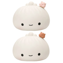 Load image into Gallery viewer, Cute Bun Tap Night Light Silicone Atmosphere Lamp Children Kids Holiday Gift Dimmable Sleeping Night Lamp 5V USB Charging
