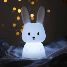 Load image into Gallery viewer, Cute Rabbit Tap Night Light Silicone Animal Atmosphere Lamp Children Kids Holiday Gift Dimmable Sleeping Night Lamp 5V USB Charging
