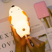 Load image into Gallery viewer, Cute Puppy Touch Senor Night Light Silicone Dog Dimmable Atmosphere Lamp Children Kids Holiday Gift Sleeping Night Lamp 5V USB Charging
