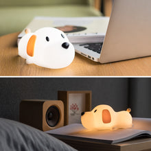 Load image into Gallery viewer, Cute Puppy Touch Senor Night Light Silicone Dog Dimmable Atmosphere Lamp Children Kids Holiday Gift Sleeping Night Lamp 5V USB Charging
