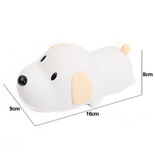 Load image into Gallery viewer, Cute Puppy Touch Senor Night Light Silicone Dog Dimmable Atmosphere Lamp Children Kids Holiday Gift Sleeping Night Lamp 5V USB Charging
