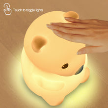 Load image into Gallery viewer, USB Charging Cute Polar Bear Tap Night Light Silicone Animal Atmosphere Lamp Children Kids Holiday Gift Dimmable Sleeping Night Lamp 5V
