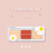 Load image into Gallery viewer, 3 Colors Eyeshadow Palette Waterproof Pearl Matte Glitter Daisy Eyeshadow Girl Sunset Makeup Bright Eyeshadow Palette
