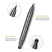 Load image into Gallery viewer, Stamp Eyeliner Extremely Fine Double-headed Waterproof Not Smudges The Corners of The Eyes Love Moon Flower Star Eyeliner
