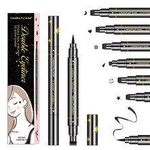 Load image into Gallery viewer, Stamp Eyeliner Extremely Fine Double-headed Waterproof Not Smudges The Corners of The Eyes Love Moon Flower Star Eyeliner
