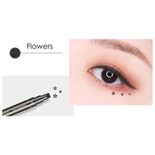 Load image into Gallery viewer, Stamp Eyeliner Extremely Fine Double-headed Waterproof Not Smudges The Corners of The Eyes Love Moon Flower Star Eyeliner
