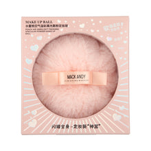 Load image into Gallery viewer, Peach Air Color Highlighter Loose Powder Setting Makeup Ball Body Highlight Powder Puff Hair Ball Fashion Makeup Tools
