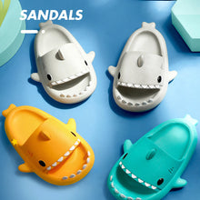 Load image into Gallery viewer, Cute Cartoon Shark Slippers Comfortable Soft Bottom Slippers Non-slip Indoor Outdoor EVA Slippers

