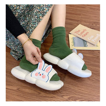 Load image into Gallery viewer, Cute Rabbit Slippers Soft Thick Bottom Non-slip Home Slippers Comfortable Summer Slippers for Women
