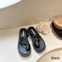 Load image into Gallery viewer, Niche Flat Slipper Thick Sole Raised Slipper Wear-resistant Outdoor Slippers Summer Fashion Casual Slippers for Women
