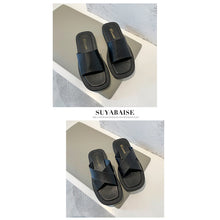 Load image into Gallery viewer, Flat Slippers Muffin Platform Slippers Comfortable Non-slip Slippers Fashion Outdoor Slippers for Women
