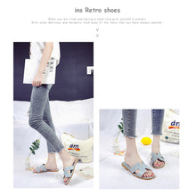 Load image into Gallery viewer, Fashion Solid Color Flat Slippers Non-slip Wear-resistant PU Leather Slippers Outdoor Slippers for Women
