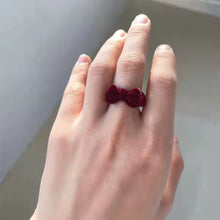 Load image into Gallery viewer, Vintage Flocking Ring Cute Sweet Bow Open Adjustable Ring Jewelry Accessories Gift for Women
