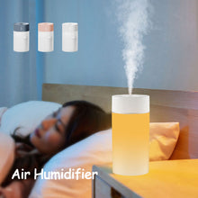 Load image into Gallery viewer, 260ML Mini Ultrasonic Air Humidifier with Colorful Night Light USB Plug-in Cool Mist Sprayer Portable For Car Bedroom Office Home Appliance
