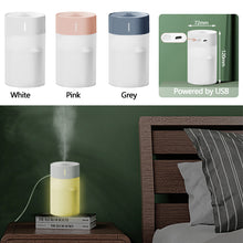 Load image into Gallery viewer, 260ML Mini Ultrasonic Air Humidifier with Colorful Night Light USB Plug-in Cool Mist Sprayer Portable For Car Bedroom Office Home Appliance
