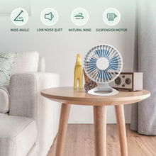 Load image into Gallery viewer, Portable Mini Noiseless Fan Air Cooler Mini Desk USB Plug-in Fan for Student Office Desktop Stand Fan
