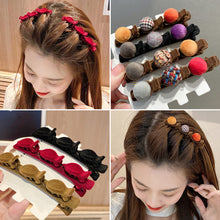 Load image into Gallery viewer, Fashion Flocked Bangs Hair Clip Women Cute Hairgrip Barrettes Headwear Alice Braided Design Girl Hairpins Hair Accessories
