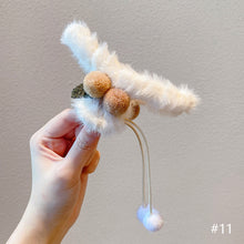 Load image into Gallery viewer, Korean Fashion Plush Bow Grab Clip Elegant Metal Hair Clip for Women Chic Fringe Hair Clamps Exquisite Pendant Hairpin Hair Accessories
