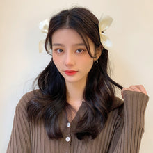 Load image into Gallery viewer, INS Fairy White Satin/Suede Bow Hairpin French Girl Hairpin Bangs Top Hairpin Side Clip
