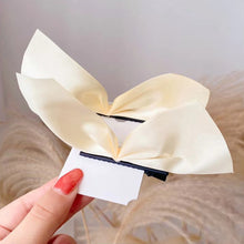 Load image into Gallery viewer, INS Fairy White Satin/Suede Bow Hairpin French Girl Hairpin Bangs Top Hairpin Side Clip
