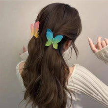 Load image into Gallery viewer, Acrylic Hair Claw Elegant Double Layer Sweet Fairy Butterfly Hairpin Clip Frosted Styling Tools Barrettes For Women Hair Accessories
