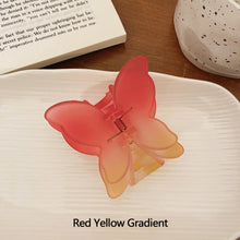 Load image into Gallery viewer, Acrylic Hair Claw Elegant Double Layer Sweet Fairy Butterfly Hairpin Clip Frosted Styling Tools Barrettes For Women Hair Accessories
