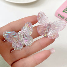 Load image into Gallery viewer, Girls Transparent Laser Butterfly Pink Hairpin Children Fashion Heart-Shape Hair Clips Women Barrettes Headband Hair Accessories
