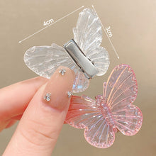 Load image into Gallery viewer, Girls Transparent Laser Butterfly Pink Hairpin Children Fashion Heart-Shape Hair Clips Women Barrettes Headband Hair Accessories
