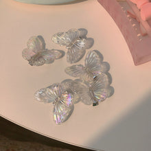 Load image into Gallery viewer, Girls Transparent Laser Butterfly Pink Hairpin Children Fashion Heart-Shape Hair Clips Women Barrettes Headband Hair Accessories
