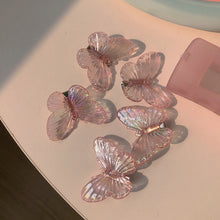 Load image into Gallery viewer, Girls Transparent Laser Butterfly Pink Hairpin Children Fashion Heart-Shape Hair Clips Women Barrettes Headband Hair Accessories
