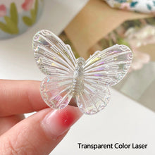 Load image into Gallery viewer, Girls Transparent Laser Butterfly Pink Hairpin Children Fashion Heart-Shape Hair Clips Women Barrettes Headband Hair Accessories
