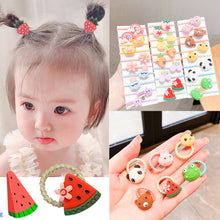 Load image into Gallery viewer, 10Pcs Cute Korean Style Girls Hair Band Elastic Hair Bands Children Ponytail Holder Rubber Bands for Kids Hair Accessories
