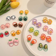 Load image into Gallery viewer, 10Pcs Cute Korean Style Girls Hair Band Elastic Hair Bands Children Ponytail Holder Rubber Bands for Kids Hair Accessories
