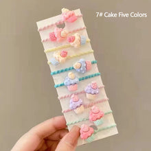 Load image into Gallery viewer, 10Pcs Cute Korean Style Girls Hair Band Elastic Hair Bands Children Ponytail Holder Rubber Bands for Kids Hair Accessories
