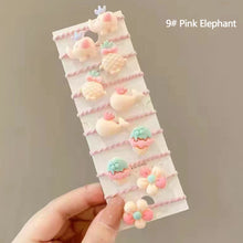 Load image into Gallery viewer, 10Pcs Cute Korean Style Girls Hair Band Elastic Hair Bands Children Ponytail Holder Rubber Bands for Kids Hair Accessories
