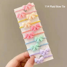 Load image into Gallery viewer, 10Pcs Cute Korean Style Girls Hair Band Elastic Hair Bands Children Ponytail Holder Rubber Bands for Kids Hair Accessories

