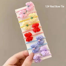 Load image into Gallery viewer, 10Pcs Cute Korean Style Girls Hair Band Elastic Hair Bands Children Ponytail Holder Rubber Bands for Kids Hair Accessories
