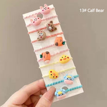 Load image into Gallery viewer, 10Pcs Cute Korean Style Girls Hair Band Elastic Hair Bands Children Ponytail Holder Rubber Bands for Kids Hair Accessories

