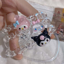 Load image into Gallery viewer, 1PC Simple Japanese Style Kulome Hello Kitty Cartoon Pattern Ponytail Rubber Band Highly Flexible Durable
