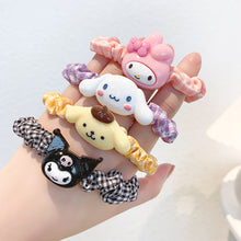 Load image into Gallery viewer, 1PC Simple Japanese Style Kulome Hello Kitty Cartoon Pattern Ponytail Rubber Band Highly Flexible Durable
