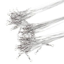 Load image into Gallery viewer, 20PCS 15CM-30CM Anti Bite Steel Fishing Line Steel Wire Leader With Swivel Fishing Accessory Lead Core Leash Fishing Wire
