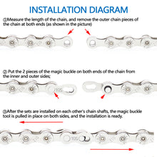 Load image into Gallery viewer, 5 Pair Bicycle Chain Link Connector Joints 8/9/10/11/24/27/30 Speed Chain Quick Release Buckle For Mountain Bike
