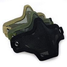 Load image into Gallery viewer, Half Face Tactical Mask Strike Metal Mesh Skull Army Military Hunting Accessories Lower Face Airsoft Paintball Masks
