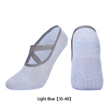 Load image into Gallery viewer, Women Yoga Socks Non-Slip Grips &amp; Straps, Bandage Cotton Sock Ideal For Pilates Pure Barre Ballet Dance Barefoot Workout
