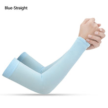 Load image into Gallery viewer, Ice Silk Long Gloves Sun UV Protection Hand Protector Cover Arm Sleeves Sunscreen Sleeves Outdoor Arm Warmer Half Finger Sleeves
